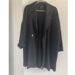 Heavy extra warm knit collared cardigan